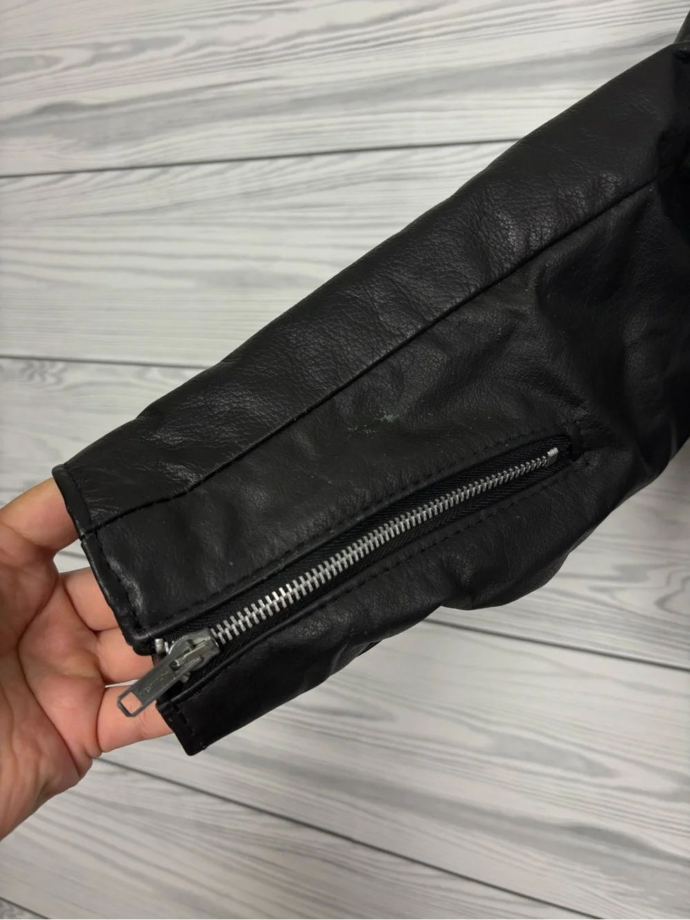 NWT VINTAGE SCHOTT LEATHER MOTORCYCLE JACKET DUR O JAC 48 BELTED USA 80s 90s
